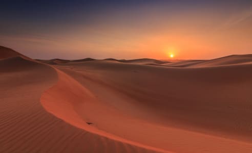 Tramonto nel deserto